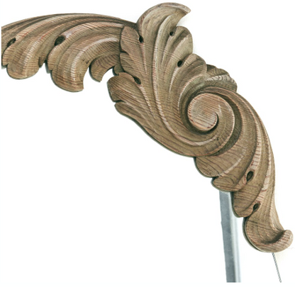 A Carved and Stained Limewood Pier Mirror