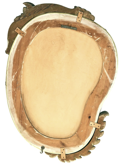 A Carved and Stained Limewood Pier Mirror