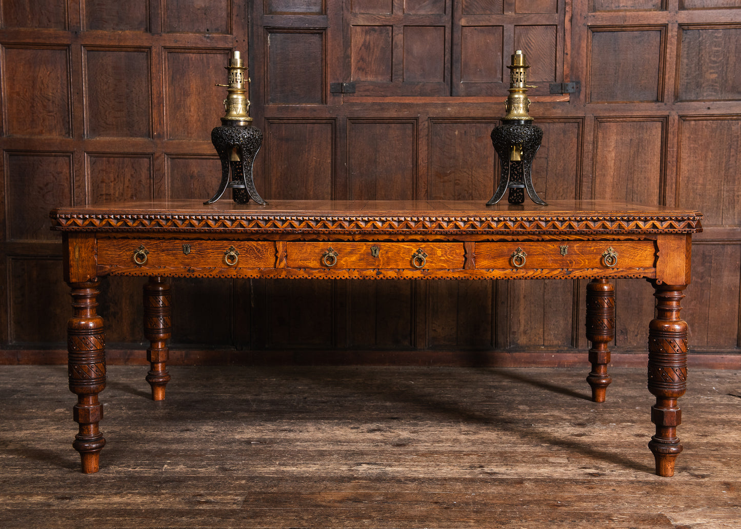 A Large Mid-Nineteenth Century Library Table