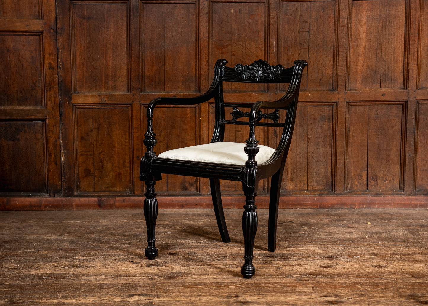 A Ceylonese Ebony Armchair