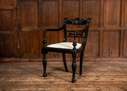 A Ceylonese Ebony Armchair