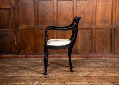 A Ceylonese Ebony Armchair