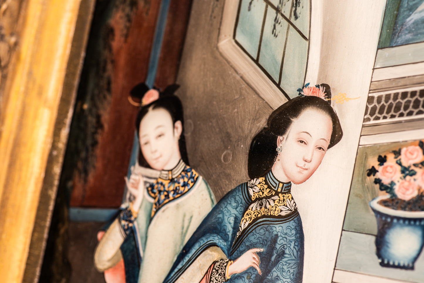 A Chinese Reverse Glass Painting