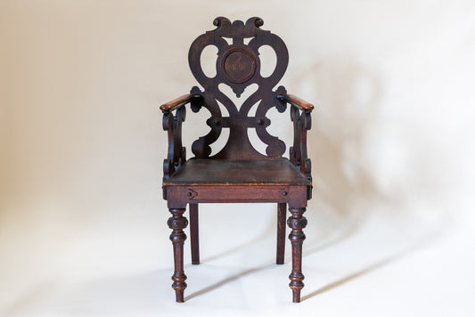 A Mid-19th Century Hall Chair