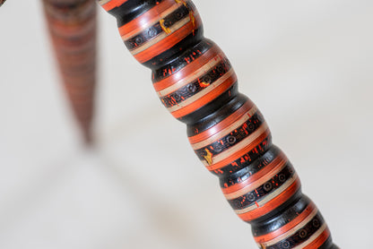 A Polychrome Decorated Tripod Table